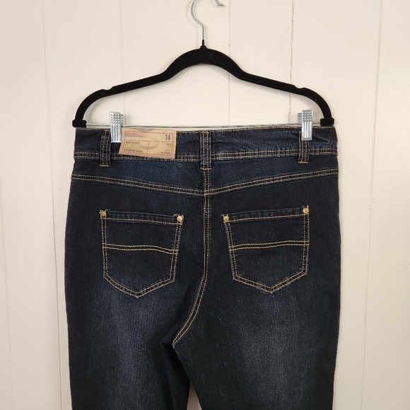 Penningtons Bootcut Jeans DC Dark Wash Stretchy High Waisted Rise Long Tall New - Picture 5 of 14
